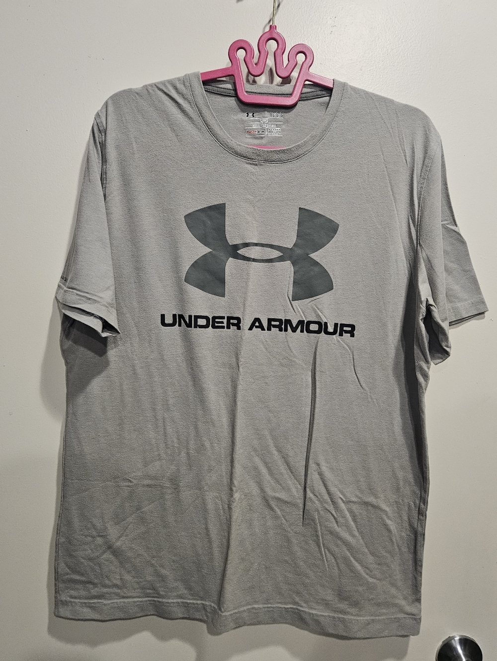 Under Armour Loose Heat Gear Short Sleeve Logo Tee Large